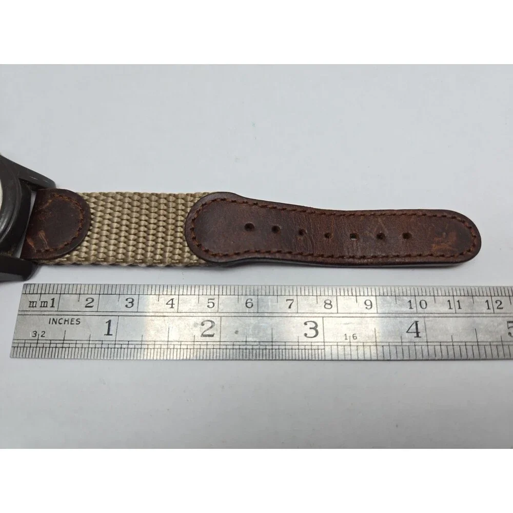 Timex Expedition Camper Mens Watch Indiglo Date Brown Strap Dial New Battery